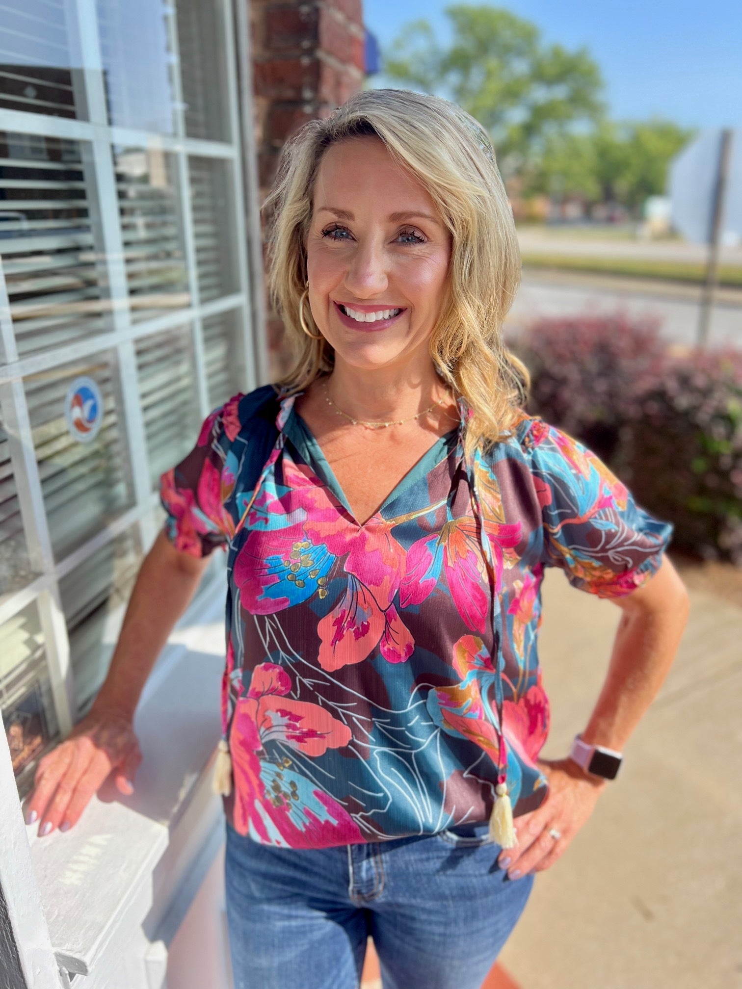 Phoebe top pink owl boutique